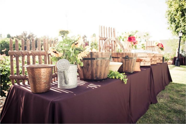 Stunning wedding reception tablescape at outdoor California wedding