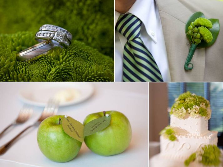 Apple-themed Florida wedding and dazzling diamond engagement ring photos