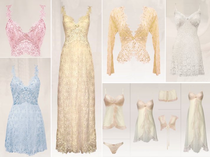 Romantic boho wedding lingerie