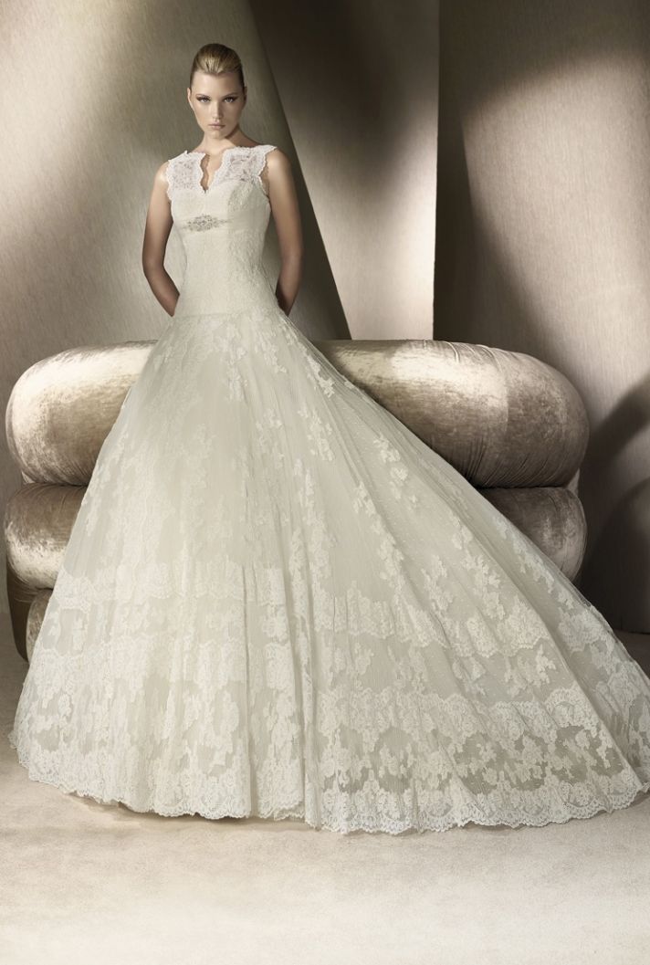 Lace ballgown San Patrick wedding dress, 2012