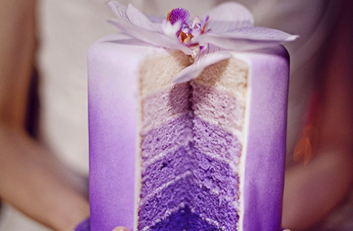 purple wedding cakes ombre 2012