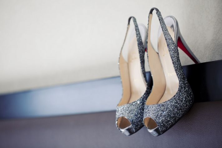 silver louboutin wedding heels