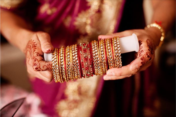 multi cultural weddings indian bride bridal bangles jewelry