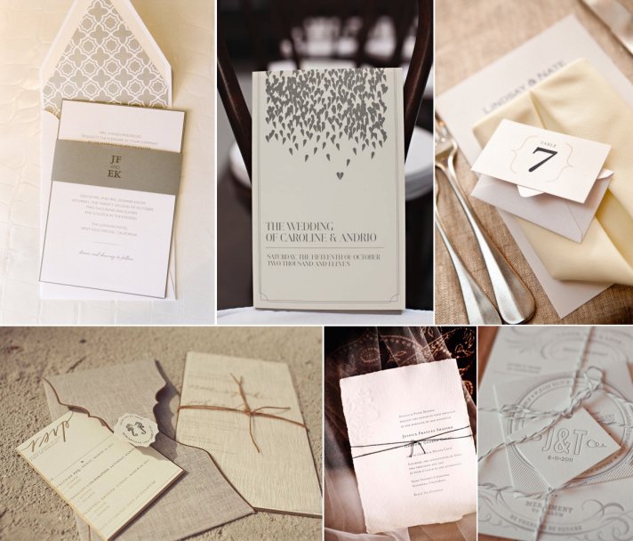 natural neutral wedding invitations stationery