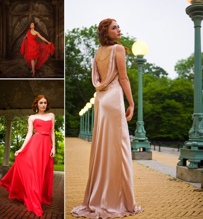 non white wedding dresses red pink
