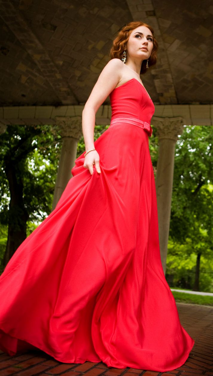 red wedding dress