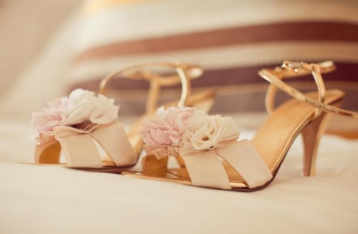 rose gold wedding shoes