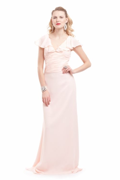 lavender bridesmaid dress by badgley mischka 2012 light pink vintage inspired