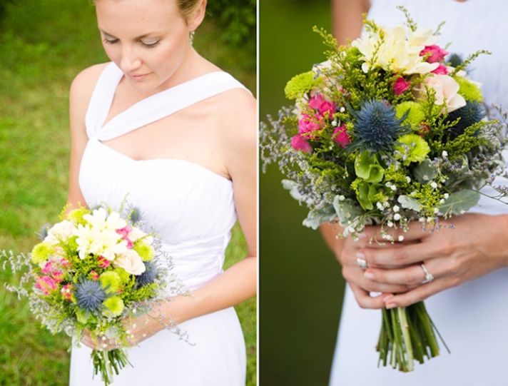 romantic outdoor wedding spring wedding inspiration bridal bouquet white wedding dress