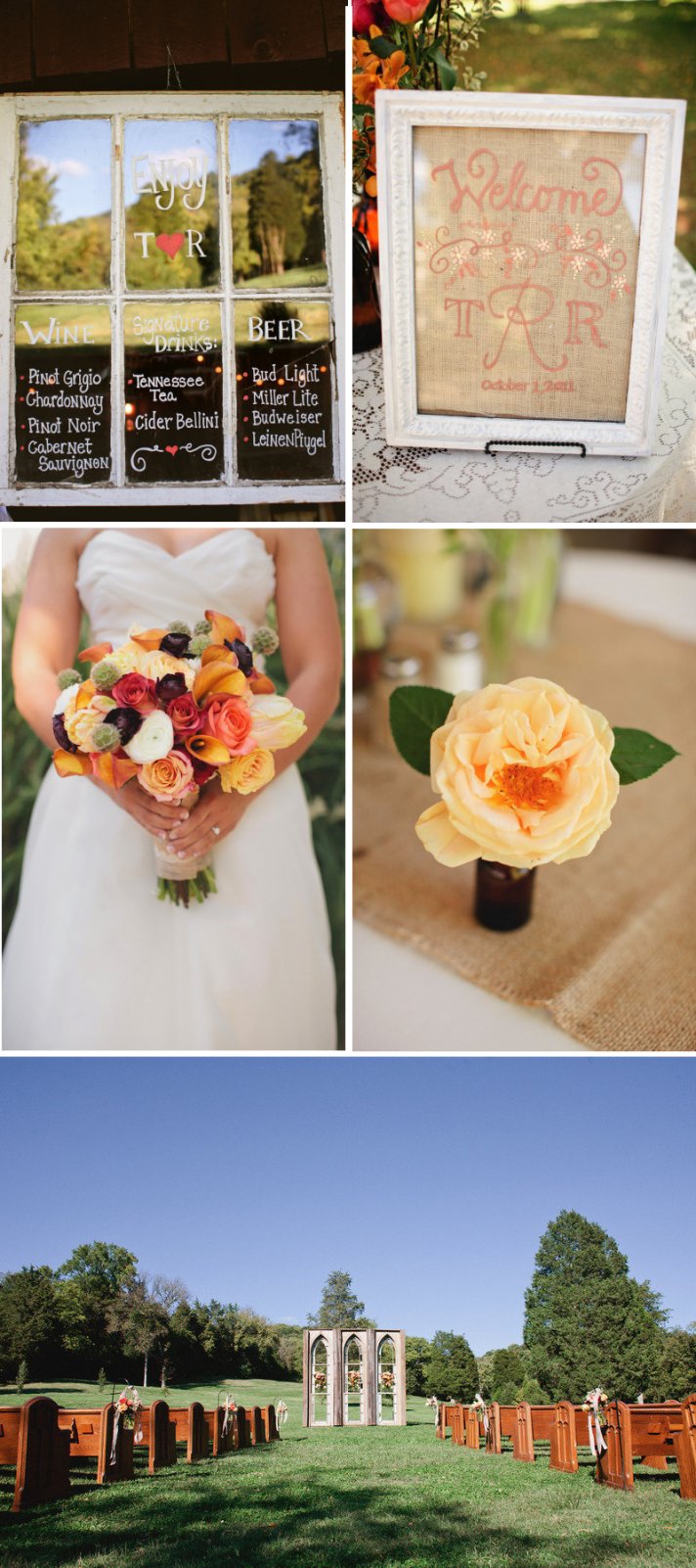 outdoor elegant wedding sweet country western theme