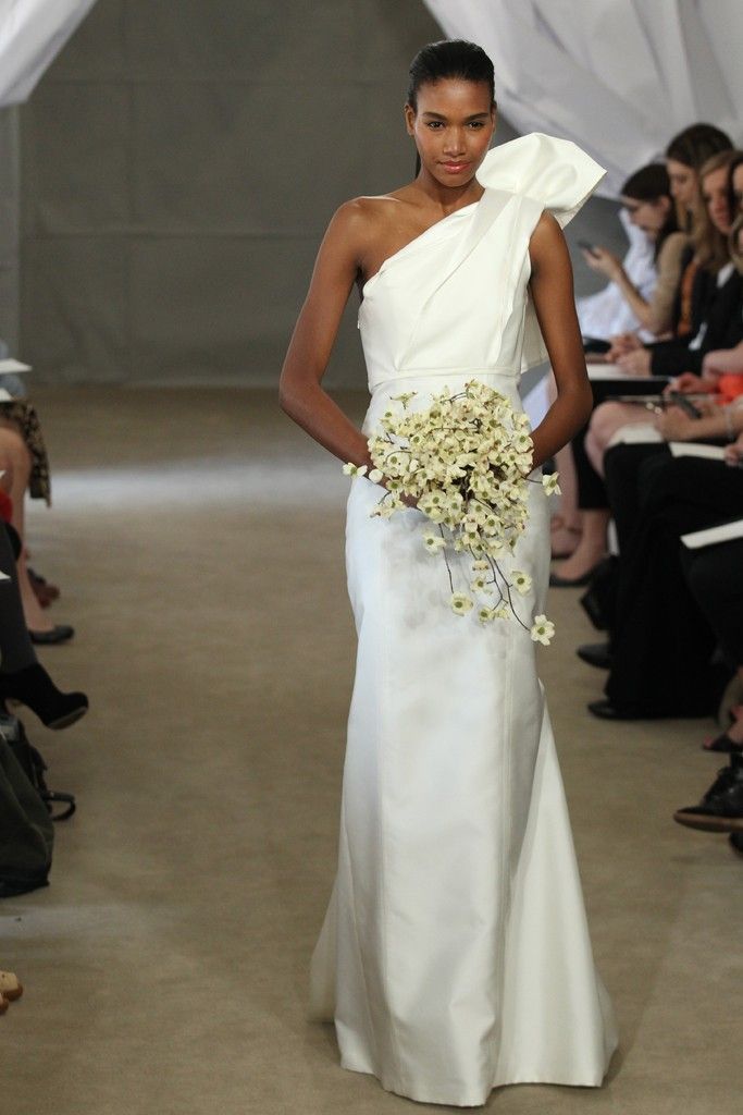 Spring 2013 bridal gowns Carolina Herrera wedding dress modern one shoulder