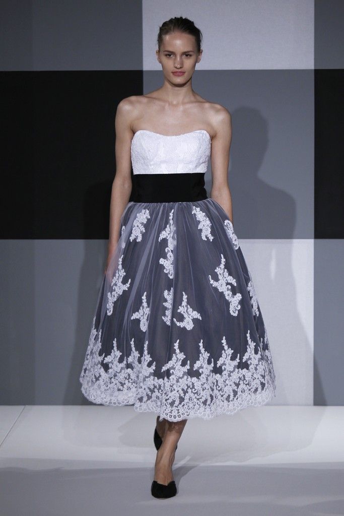2013 wedding dress trend two tone bridal gowns black white lace