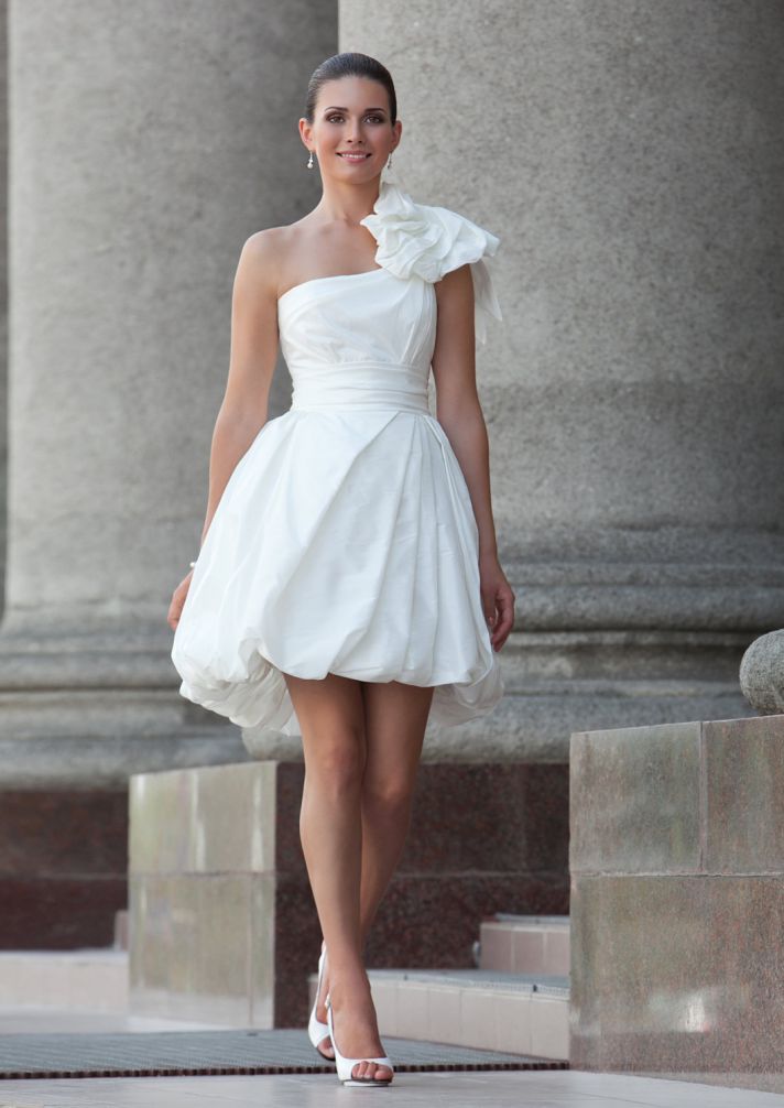 one shoulder LWD for wedding reception