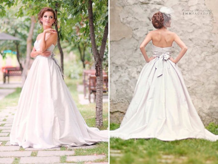 taffeta ballgown wedding dress
