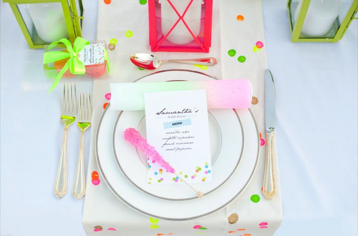 neon wedding ideas outdoor bridal shower