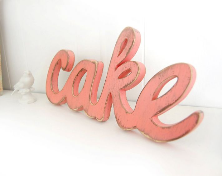 shabby chic wedding sign cake