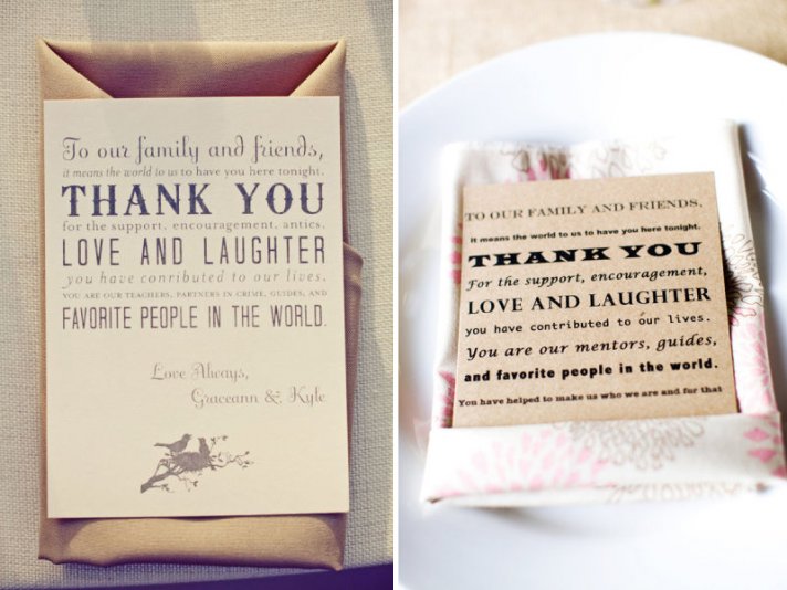 saying thanks to wedding guests