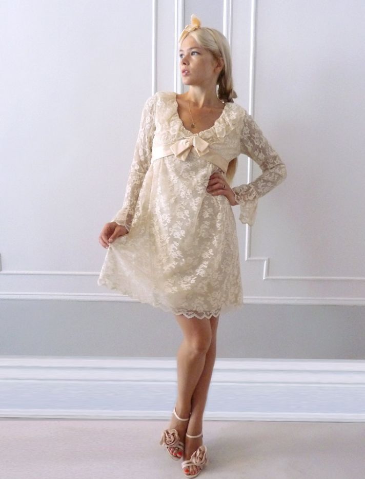 lovely lace LWDs for the brides wedding reception look upcycled vintage inspired
