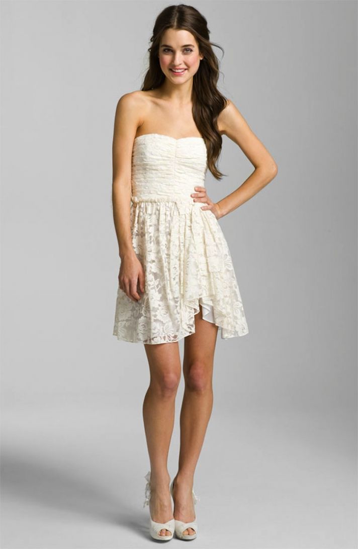 lace little white wedding dresses for the wedding reception LWDs Jill Stuart