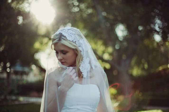 romantic wedding accessories bridal head chic Mantilla veils 1
