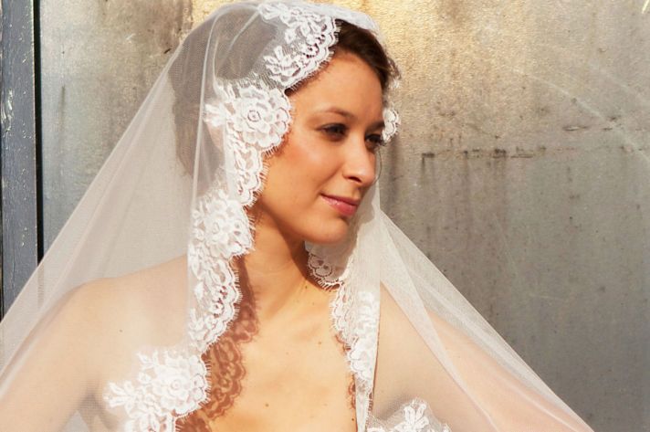 romantic wedding accessories bridal head chic Mantilla veils 6
