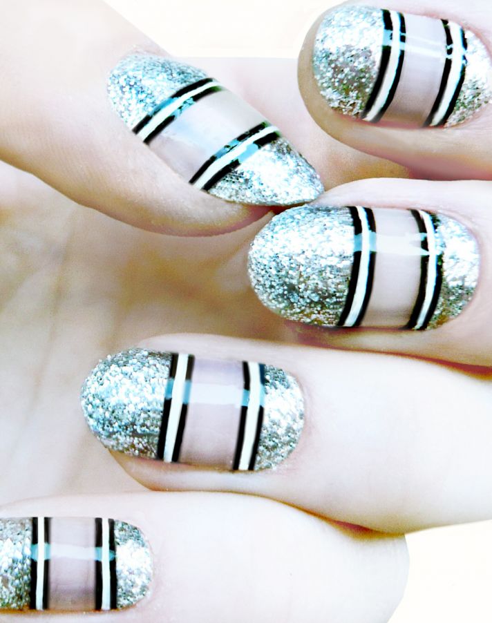 wedding worthy manicures for the fashion forward bride metallic stripes