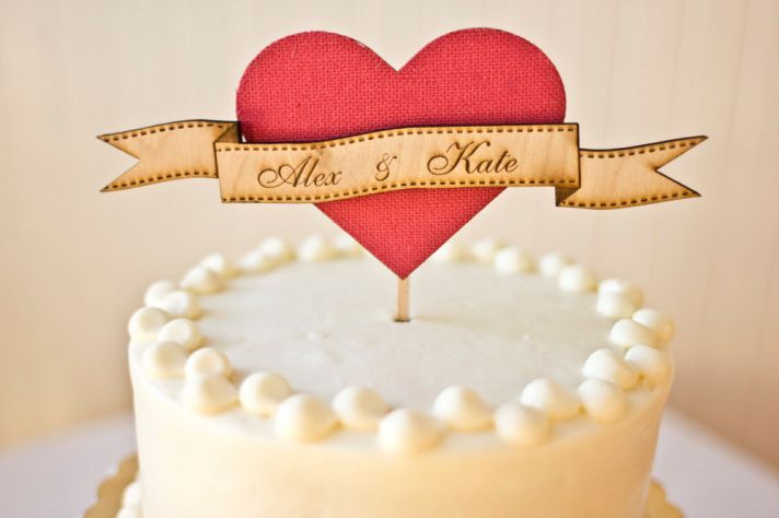 creative wedding cake toppers on Etsy Pinterest rustic heart