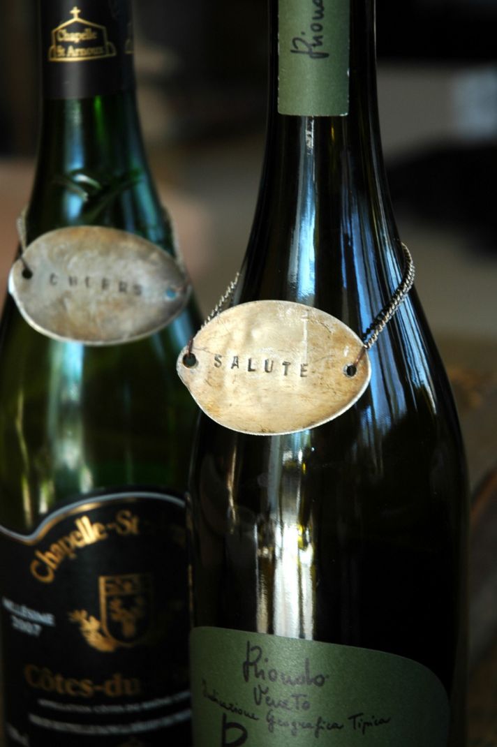 thoughtful gift for the bridal shower host engraved wine tags