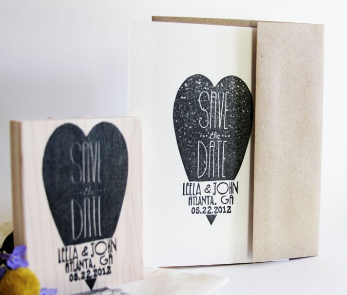 custom wedding ideas save the date stamp