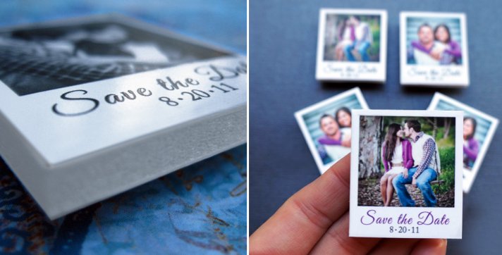 Mini Poloroid Wedding Save the Dates
