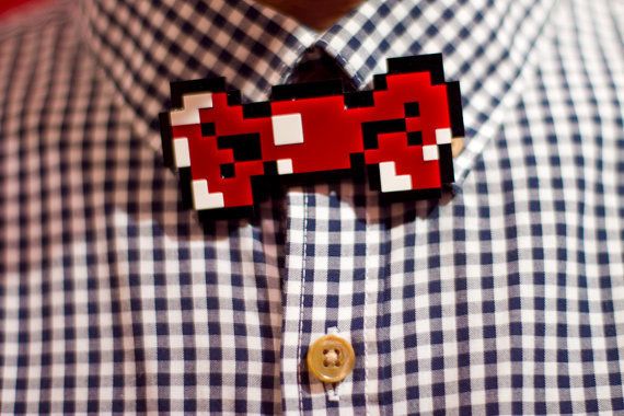 8 bit bow tie for geeky grooms