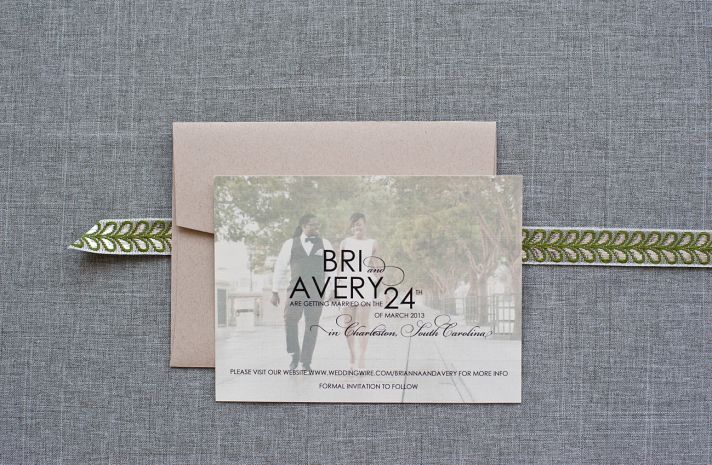Simple Romantic Wedding Save the Date