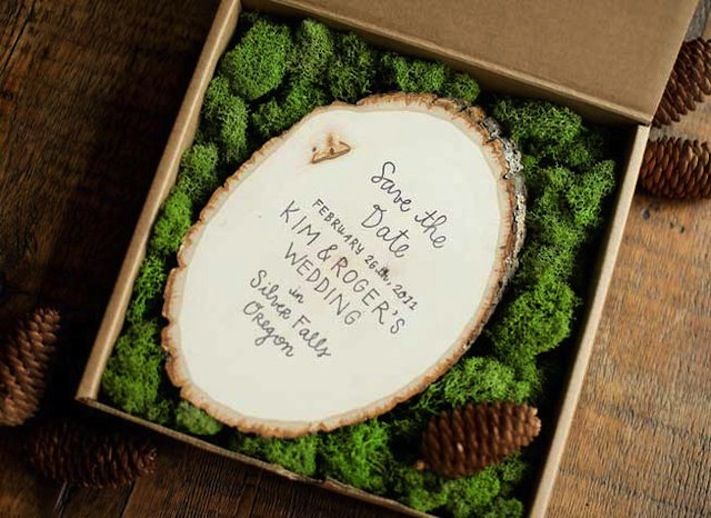 Rustic Woodsy Wedding Save the Date