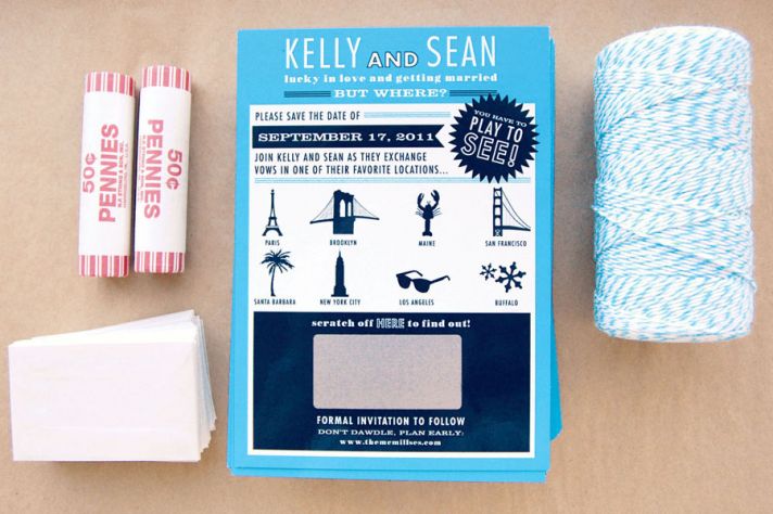 Scratch Off Wedding Save the Date Destination Wedding