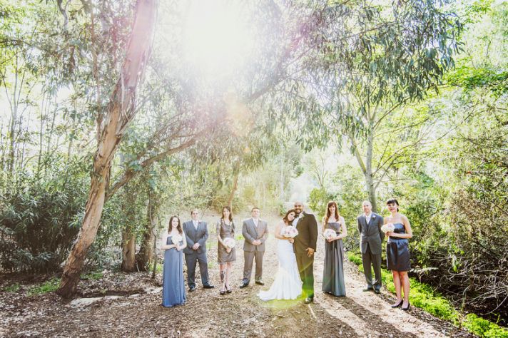 Romantic San Diego Wedding in Summer Groomsmen in Gray