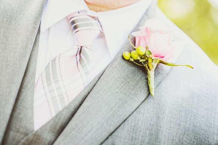 Romantic San Diego Wedding in Summer Groomsmen in Gray