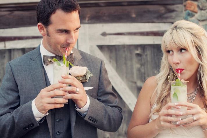 Fun real wedding couple