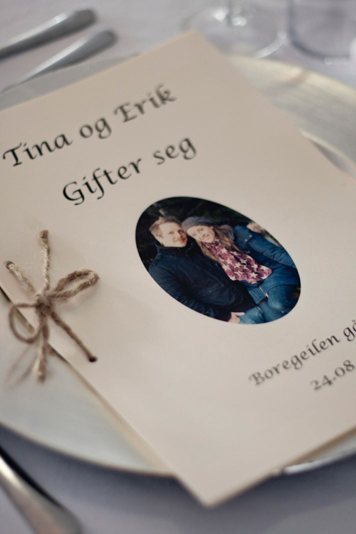 Norwegian real wedding invitation