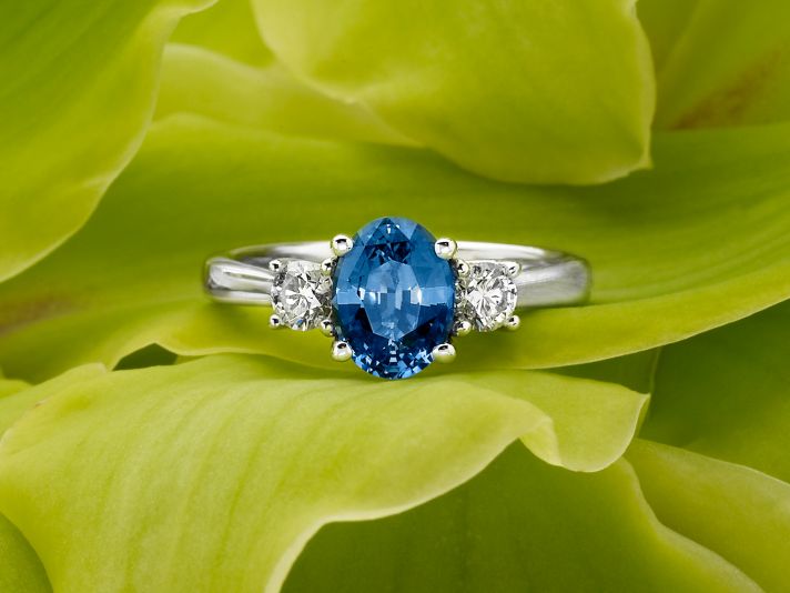 Classic Three Stone Sapphire Ring