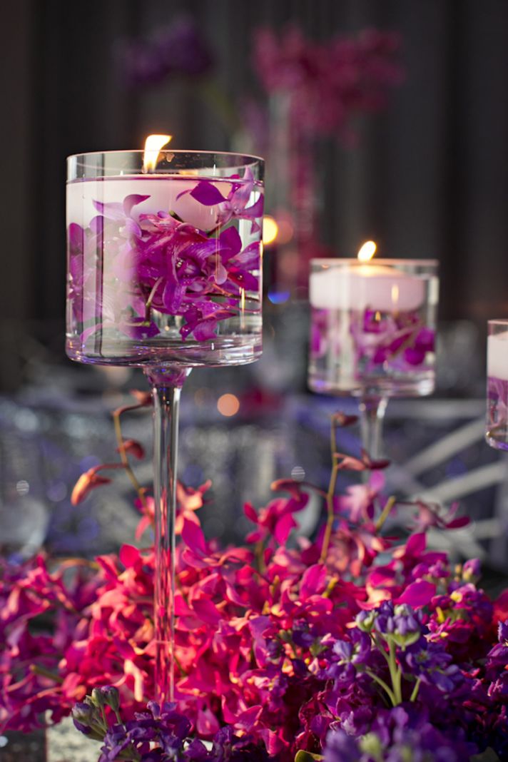 Floating Candles and Flower Petals