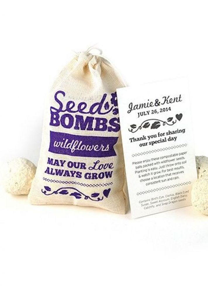Seed Bomb Wildflower Wedding Favor