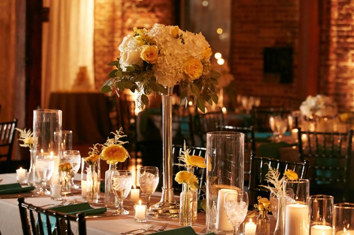 Classy Reception Table Decor