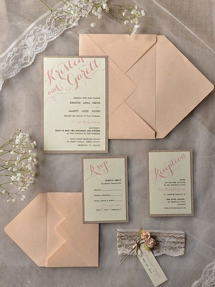 Card Invitation Blush