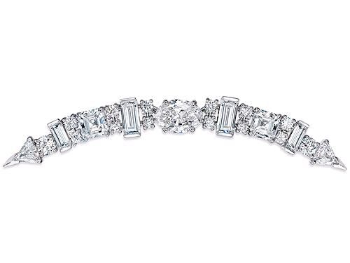 Platinum and diamond custom made bridal hairpiece for Ivanka Trump’s wedding
