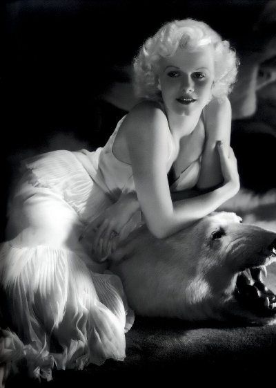 The beautiful Jean Harlow on the cover of a magazine