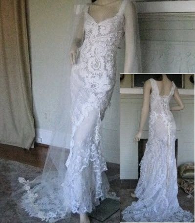A true piece of art- antique collage wedding dress