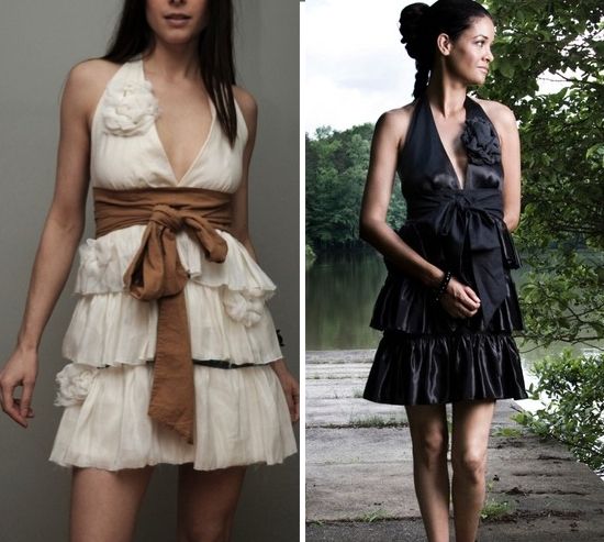 Fashion-forward halter bridesmaids dresses by Pretty Birdie, bringing eco couture to bridesmaids sty