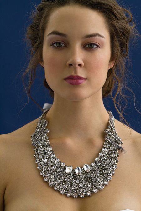 High glam statement bridal necklace with bling galore