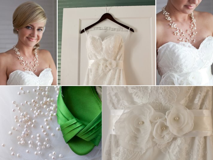 Florida bride wears classic bridal updo and ivory lace wedding dress