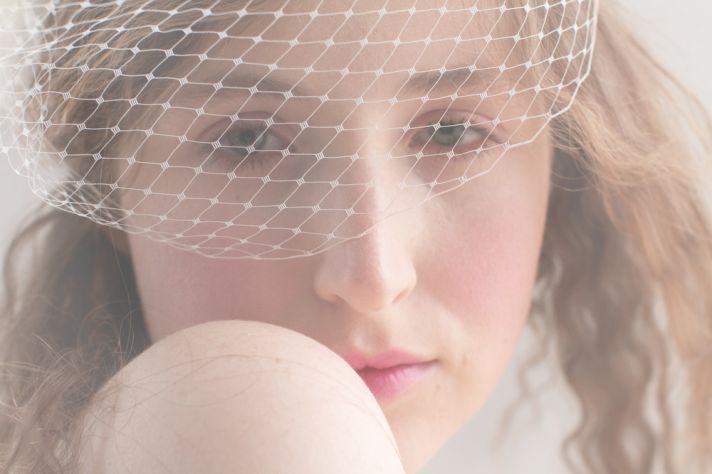 Romantic couture bridal veil by Yestadt Millinery and BHLDN